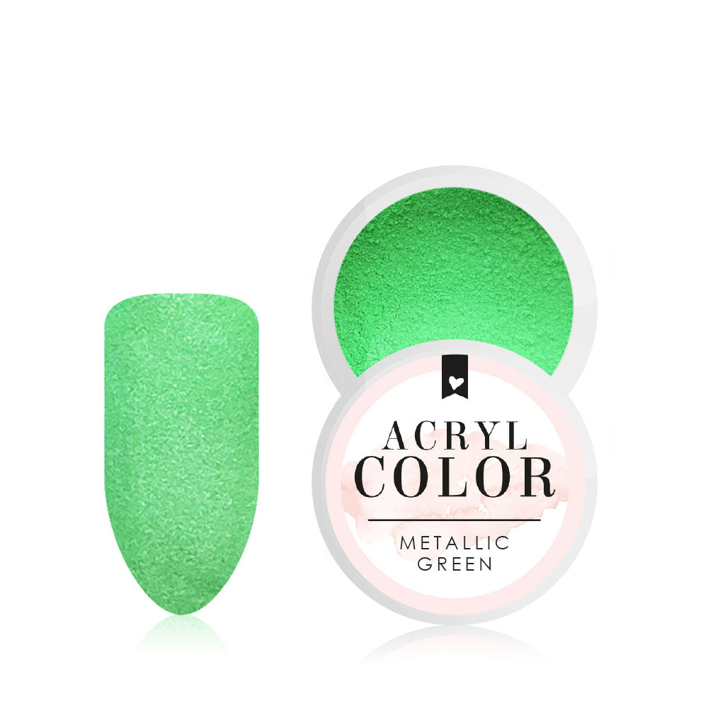 Acryl Color · Metallic Green* für Nageldesign Nägel & Nagelstudios Acryl Color · Metallic Green*, Acryl Farbe, dipgel, Farbpuder, powder, puder, Pulver Gel für Nägel im Nageldesign & Nagelstudios