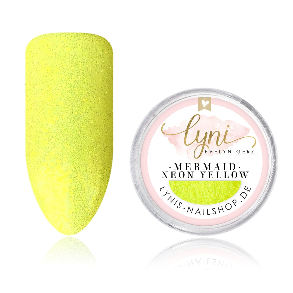 Mermaid Pigment - Neon Yellow für Nageldesign Nägel & Nagelstudios Mermaid Pigment - Neon Yellow, Gelb, glimmer, glitter, glitzer, Meerjungfrauen Puder, Pulver für Nägel im Nageldesign & Nagelstudios