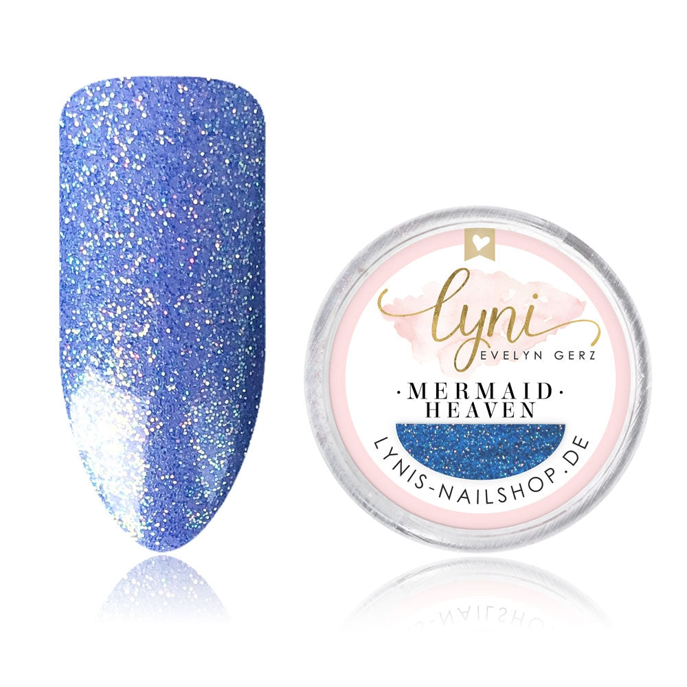 Mermaid Pigment - Heaven für Nageldesign Nägel & Nagelstudios Mermaid Pigment - Heaven, blau, glimmer, glitter, glitzer, Meerjungfrauen Puder, Pulver für Nägel im Nageldesign & Nagelstudios