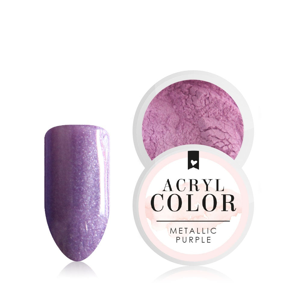 Acryl Color · Metallic Purple* für Nageldesign Nägel & Nagelstudios Acryl Color · Metallic Purple*, Acryl Farbe, dipgel, Farbpuder, powder, puder, Pulver Gel für Nägel im Nageldesign & Nagelstudios