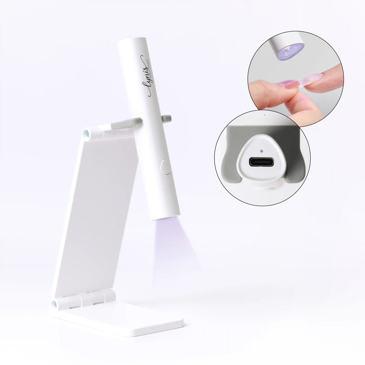 Mini UV/LED Lampe · mit Halterung + Akku Mini UV/LED Lampe · mit Halterung + Akku