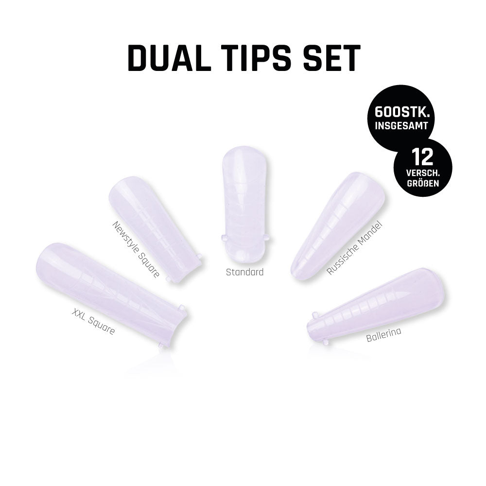 Dual Tips Set für Nageldesign Nägel & Nagelstudios Dual Tips Set, Nagelverlängerung, schablone, verlängern, verlängerung für Nägel im Nageldesign & Nagelstudios