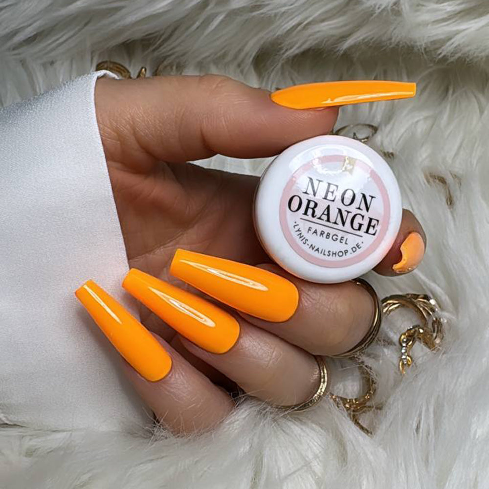 Neon Orange · Dekogel 5ml** für Nageldesign Nägel & Nagelstudios Neon Orange · Dekogel 5ml**, deko, dekogel, farbe, farbgel, gel, leuchtend, orange für Nägel im Nageldesign & Nagelstudios