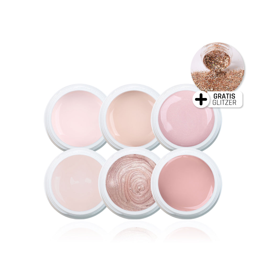 Nude Farbgel Set 6 Stück* für Nageldesign Nägel & Nagelstudios Nude Farbgel Set 6 Stück*, color gel, Farbe für Nägel, Gel Farben, Gelnägel Farbe, kit für Nägel im Nageldesign & Nagelstudios