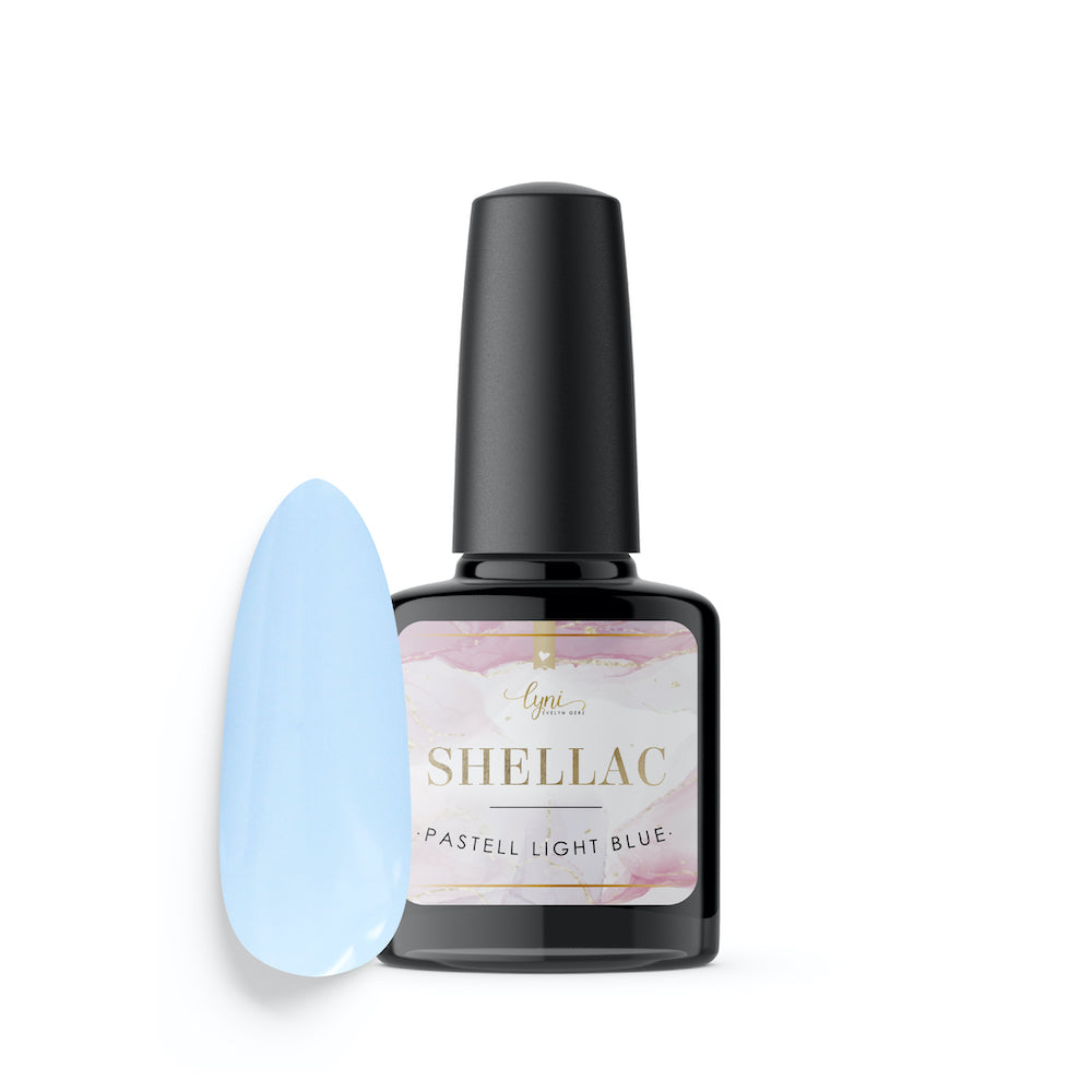 Shellac · Pastell Light Blue 7,3ml für Nageldesign Nägel & Nagelstudios Shellac · Pastell Light Blue 7,3ml, blau, gel polish, gellack, hell blau, nail polish, uv lack für Nägel im Nageldesign & Nagelstudios