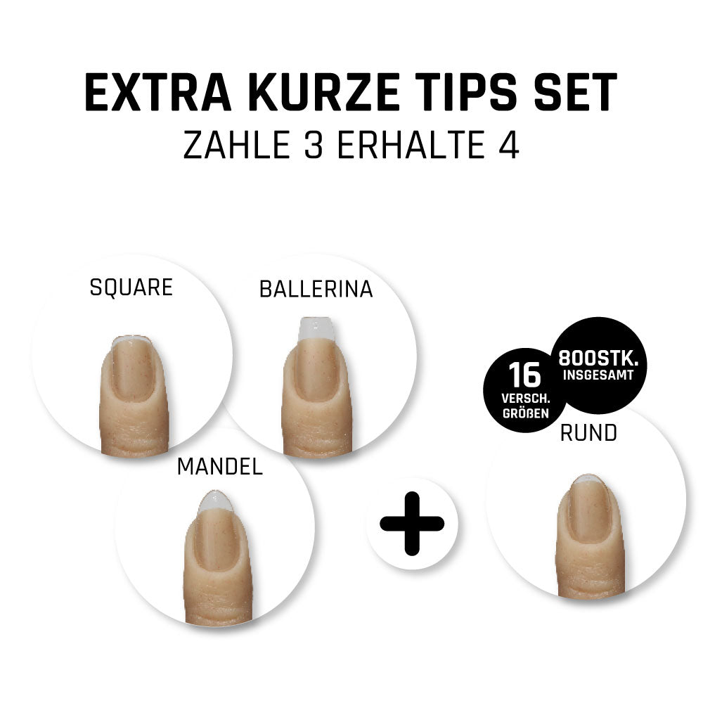 Press On Tips extra kurz · Clear Set für Nageldesign Nägel & Nagelstudios Press On Tips extra kurz · Clear Set, aufdrück Nägel, click it tips, durchsichtig, eckig, klar, press on nails, press on nägel für Nägel im Nageldesign & Nagelstudios