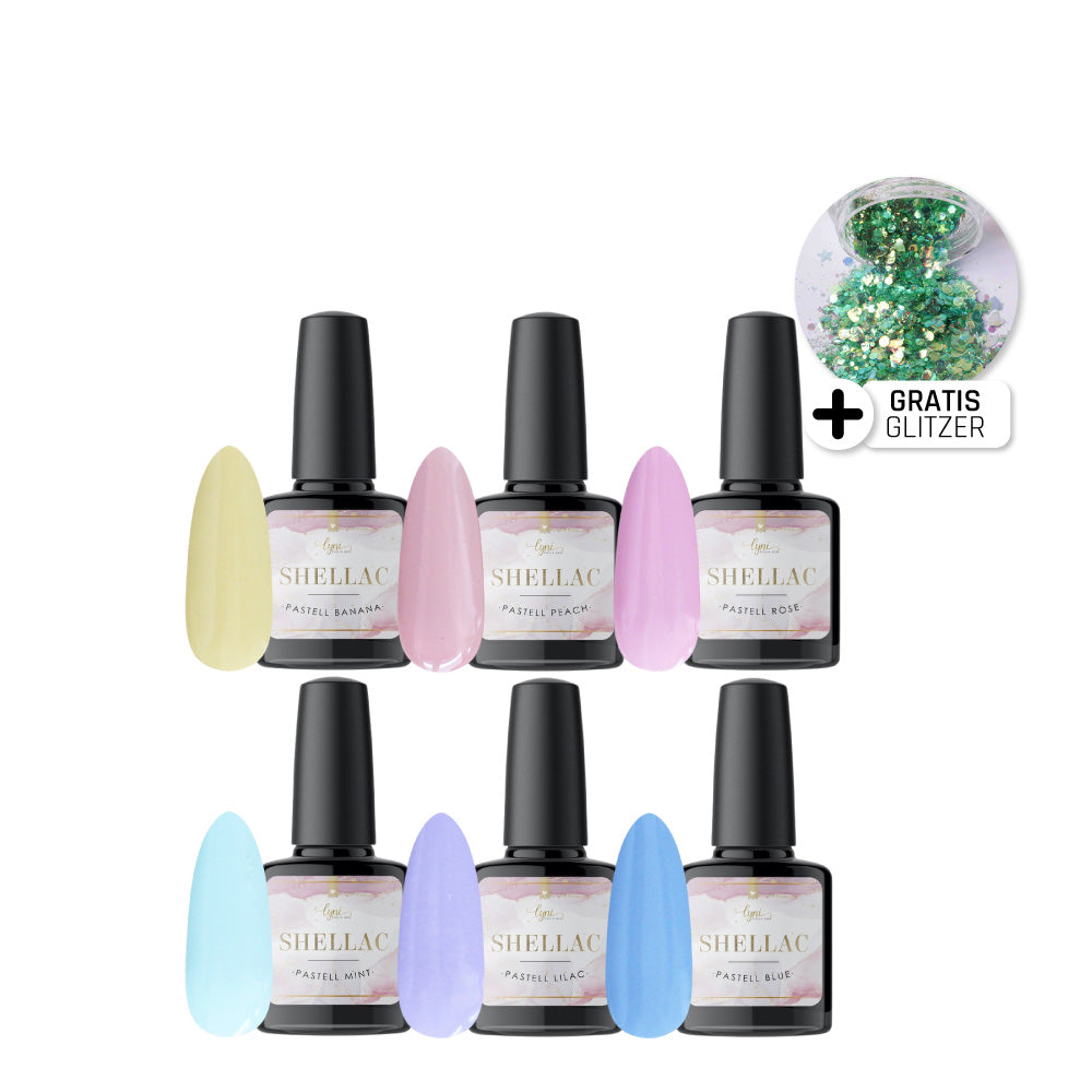 Pastell Shellac Set für Nageldesign Nägel & Nagelstudios Pastell Shellac Set, pastell color, sets, sparen für Nägel im Nageldesign & Nagelstudios