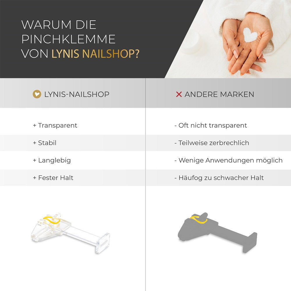 Pinch Klemme · clear für Nageldesign Nägel & Nagelstudios Pinch Klemme · clear, klar, klemme, Nagelklemme für Nägel im Nageldesign & Nagelstudios