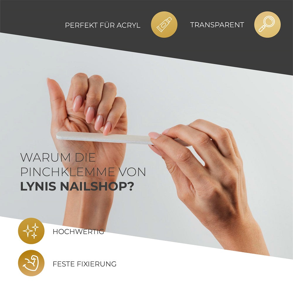 Pinch Klemme · clear für Nageldesign Nägel & Nagelstudios Pinch Klemme · clear, klar, klemme, Nagelklemme für Nägel im Nageldesign & Nagelstudios