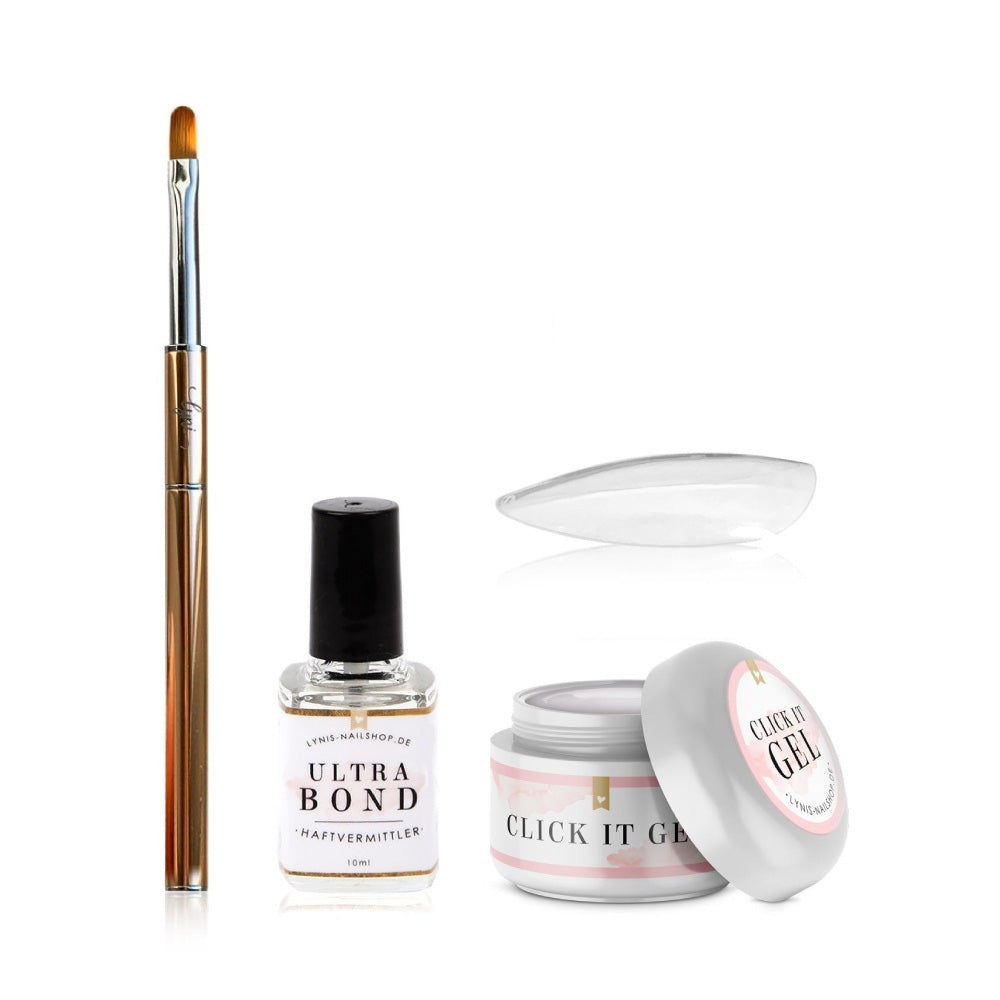Set · Mandel · Clear · Press On Tips* für Nageldesign Nägel & Nagelstudios Set · Mandel · Clear · Press On Tips*, aufdrück Nägel, click it tip, durchsichtig, kit, klar, press on nails, press on nägel für Nägel im Nageldesign & Nagelstudios