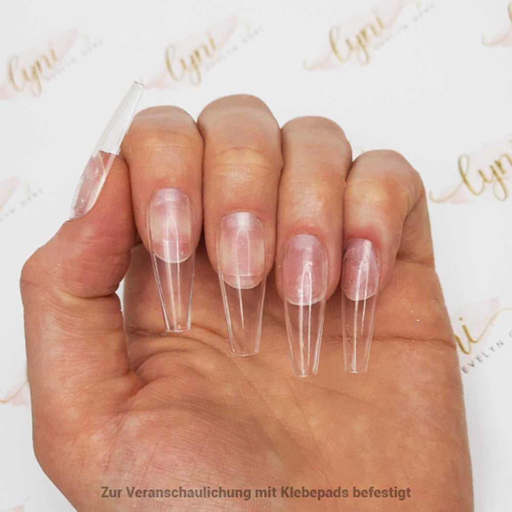 Ballerina Normal · Clear · Press On Tips für Nageldesign Nägel & Nagelstudios Ballerina Normal · Clear · Press On Tips, aufdrück Nägel, click it tips, durchsichtig, klar, press on nails, press on nägel für Nägel im Nageldesign & Nagelstudios