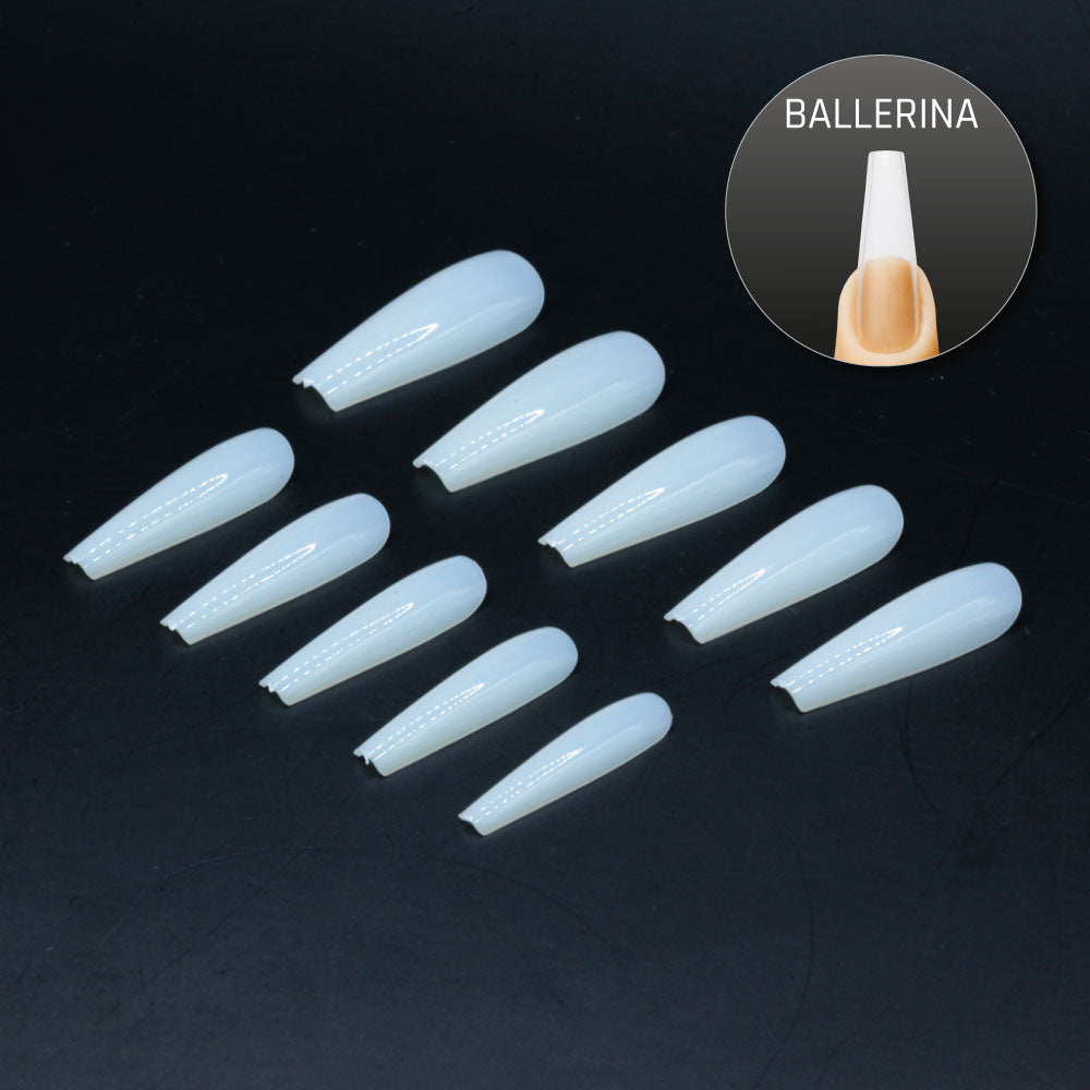 Ballerina Normal · Natur · Press On Tips für Nageldesign Nägel & Nagelstudios Ballerina Normal · Natur · Press On Tips, aufdrück Nägel, click it tips, coffin, durchsichtig, klar, press on nails, press on nägel für Nägel im Nageldesign & Nagelstudios