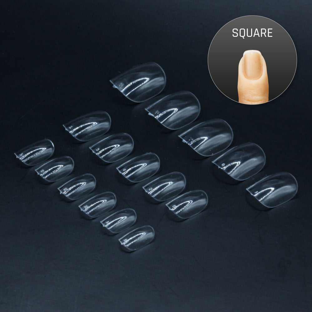 Press On Tips extra kurz · Clear Set für Nageldesign Nägel & Nagelstudios Press On Tips extra kurz · Clear Set, aufdrück Nägel, click it tips, durchsichtig, eckig, klar, press on nails, press on nägel für Nägel im Nageldesign & Nagelstudios