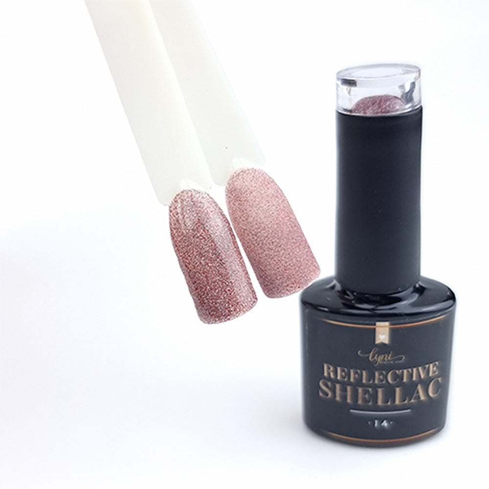 Shellac · Reflective 14 · 7.3ml für Nageldesign Nägel & Nagelstudios Shellac · Reflective 14 · 7.3ml, altrosa, disco, effekt Shellac, funkeln, gellack, gelpolish, glitter, glitzer, glitzer lacke, leuchtende farben, reflektierend, rosa für Nägel im Nageldesign & Nagelstudios