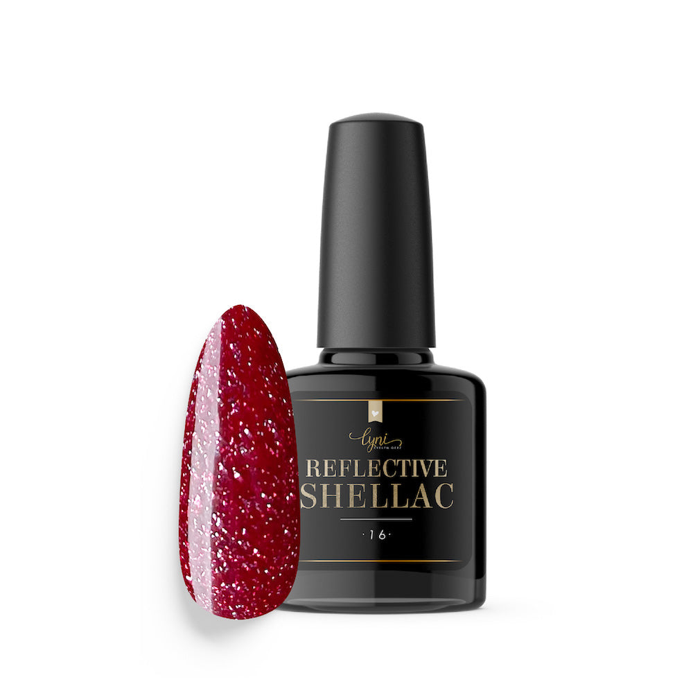 Shellac · Reflective 16 · 7.3ml für Nageldesign Nägel & Nagelstudios Shellac · Reflective 16 · 7.3ml, disco, effekt Shellac, fuchsia, funkeln, gellack, gelpolish, glitter, glitzer, glitzer lacke, leuchtende farben, pink, reflektierend für Nägel im Nageldesign & Nagelstudios