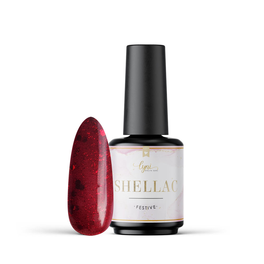 Shellac · Festive 7,3ml für Nageldesign Nägel & Nagelstudios Shellac · Festive 7,3ml, gel polish, gellack, glimmer, glitter, glitzer, nail polish, rot, uv lack für Nägel im Nageldesign & Nagelstudios