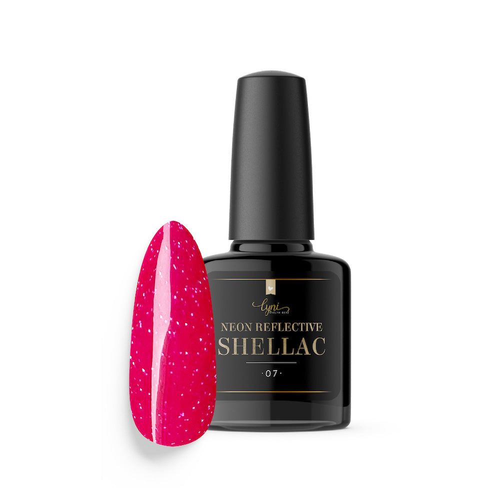 Shellac · Neon Reflective 07 · 7,3ml für Nageldesign Nägel & Nagelstudios Shellac · Neon Reflective 07 · 7,3ml, bunt, disco, effekt Shellac, funkeln, gellack, gelpolish, glitter, glitzer, glitzer lacke, knallig, leuchtende farben, pink, reflektierend für Nägel im Nageldesign & Nagelstudios