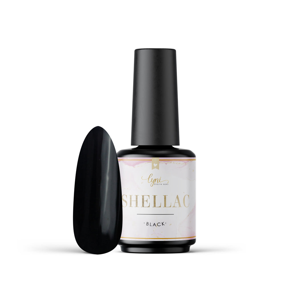 Shellac · Black 7,3ml für Nageldesign Nägel & Nagelstudios Shellac · Black 7,3ml, gel polish, gellack, nail polish, schwarz, shellac black, uv lack für Nägel im Nageldesign & Nagelstudios
