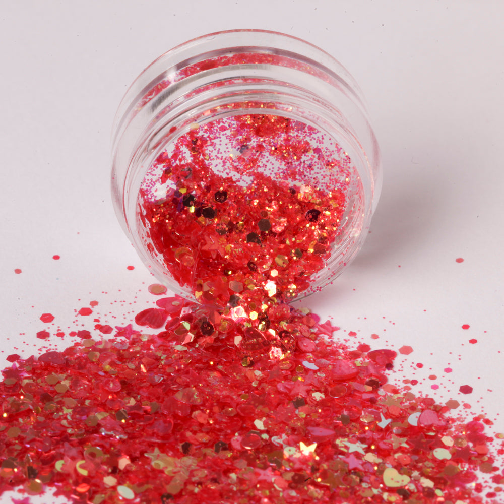 Sweet Heart · Red - Glitter für Nageldesign Nägel & Nagelstudios Sweet Heart · Red - Glitter, coral, farbliches Glitzer, glimmer, glitter für Nägel im Nageldesign & Nagelstudios