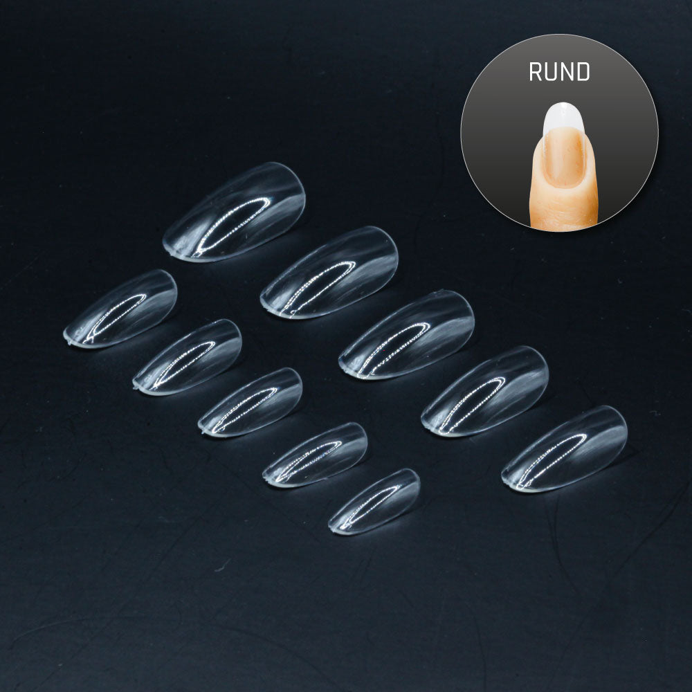 Rund Kurz · Clear · Press On Tips für Nageldesign Nägel & Nagelstudios Rund Kurz · Clear · Press On Tips,  für Nägel im Nageldesign & Nagelstudios