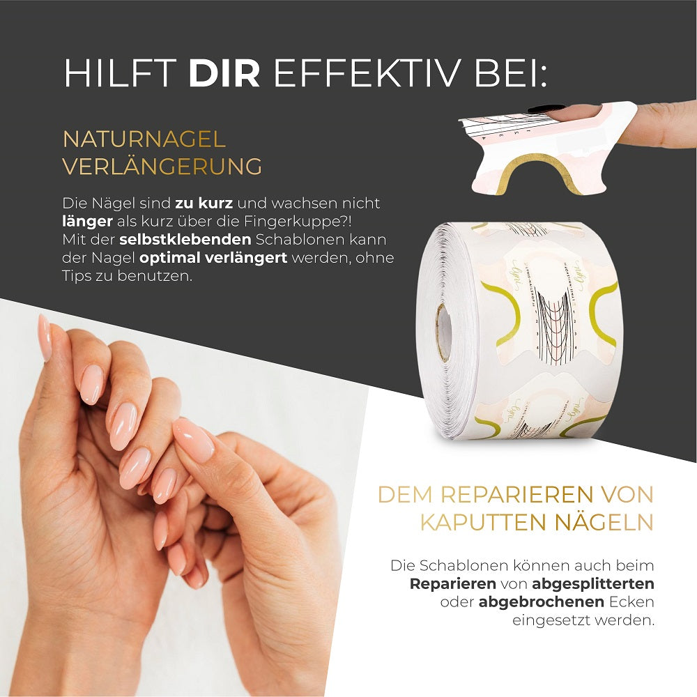 Schablone Universal 300 Stk. für Nageldesign Nägel & Nagelstudios Schablone Universal 300 Stk., klebe Papier, Nagelverlängerung, Schablonenverlängerung, Verlängerung für Nägel im Nageldesign & Nagelstudios