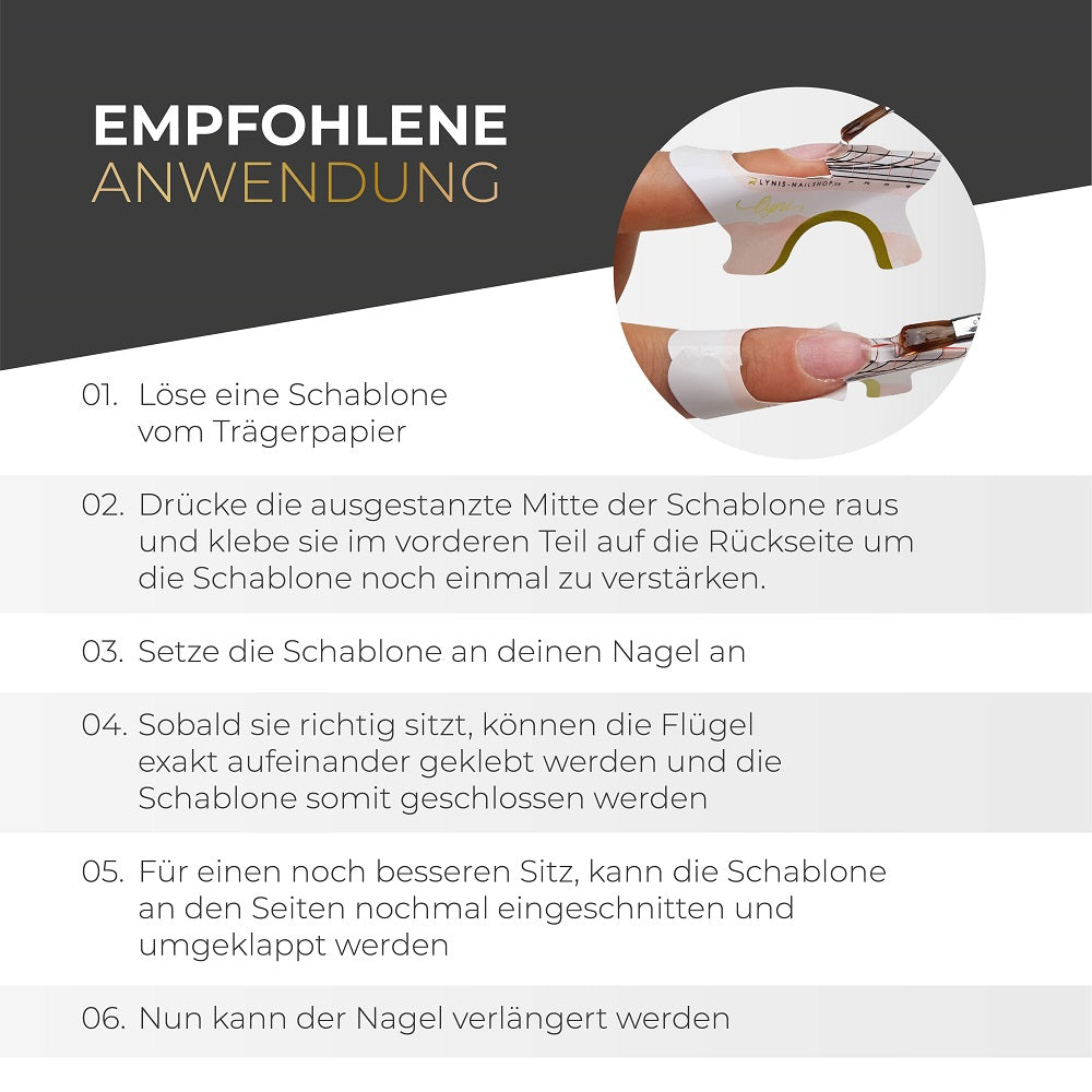 Schablone Universal 300 Stk. für Nageldesign Nägel & Nagelstudios Schablone Universal 300 Stk., klebe Papier, Nagelverlängerung, Schablonenverlängerung, Verlängerung für Nägel im Nageldesign & Nagelstudios
