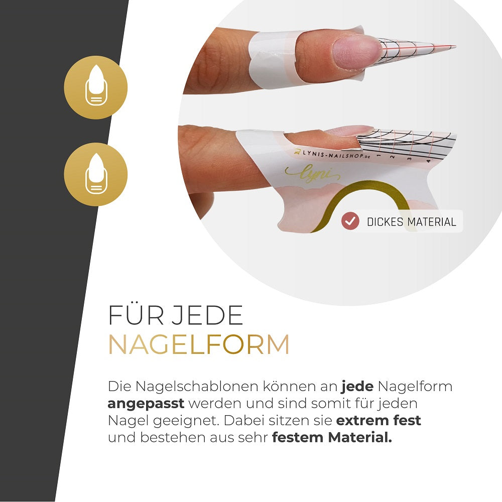 Schablone Universal 300 Stk. für Nageldesign Nägel & Nagelstudios Schablone Universal 300 Stk., klebe Papier, Nagelverlängerung, Schablonenverlängerung, Verlängerung für Nägel im Nageldesign & Nagelstudios