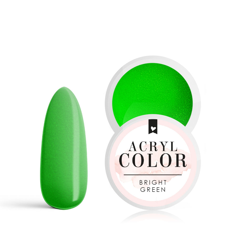 Acryl Color · Bright Green* für Nageldesign Nägel & Nagelstudios Acryl Color · Bright Green*, Acryl Farbe, dipgel, Farbpuder, powder, puder, Pulver Gel für Nägel im Nageldesign & Nagelstudios