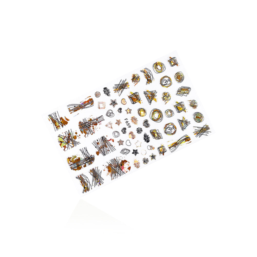 Sticker Black & Gold F659 Sticker Black & Gold F659