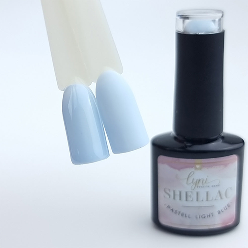 Shellac · Pastell Light Blue 7,3ml für Nageldesign Nägel & Nagelstudios Shellac · Pastell Light Blue 7,3ml, blau, gel polish, gellack, hell blau, nail polish, uv lack für Nägel im Nageldesign & Nagelstudios