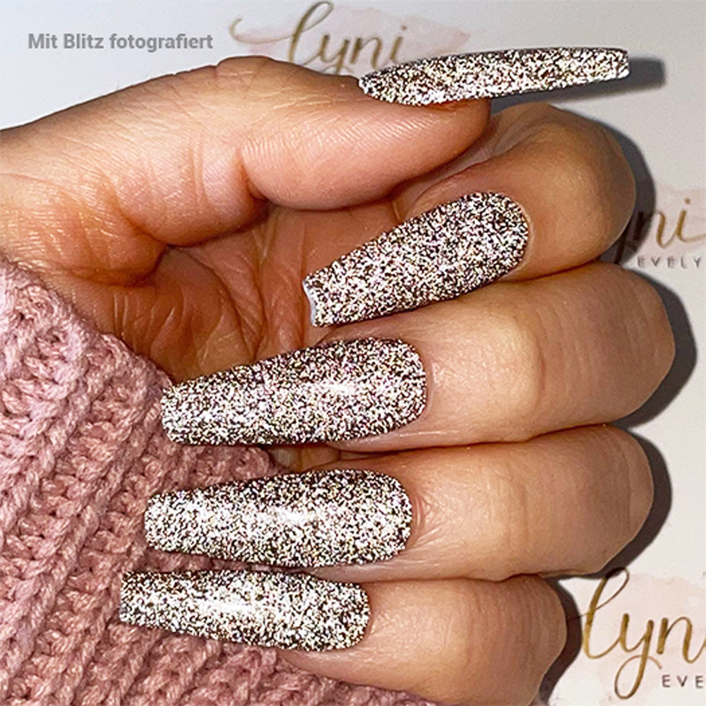 Shellac · Reflective 10 · 7.3ml für Nageldesign Nägel & Nagelstudios Shellac · Reflective 10 · 7.3ml, beige, braun, disco, effekt Shellac, funkeln, gellack, gelpolish, glitter, glitzer, glitzer lacke, leuchtende farben, reflektierend für Nägel im Nageldesign & Nagelstudios