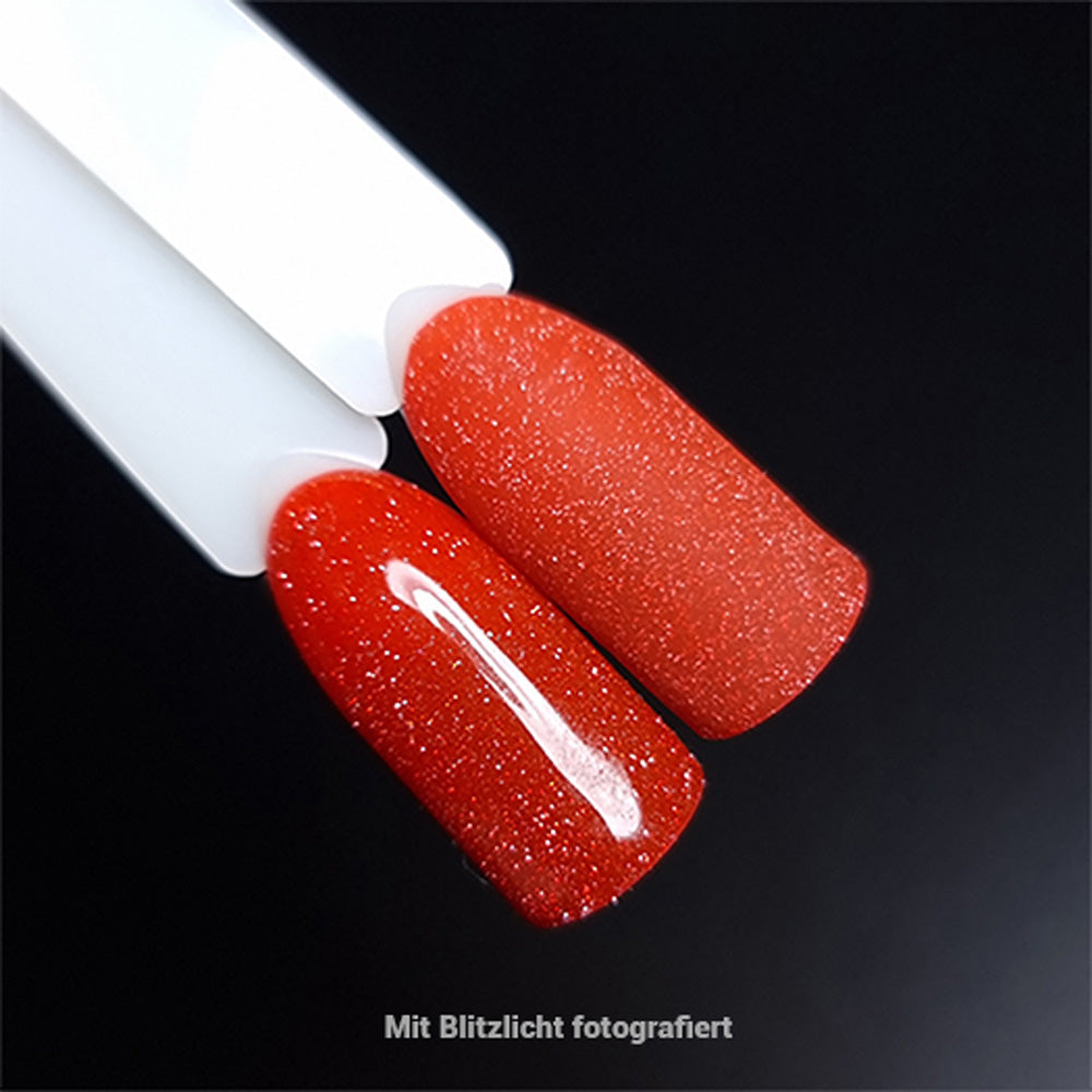 Shellac · Neon Reflective 06 · 7,3ml für Nageldesign Nägel & Nagelstudios Shellac · Neon Reflective 06 · 7,3ml, bunt, disco, effekt Shellac, funkeln, gellack, gelpolish, glitter, glitzer, glitzer lacke, knallig, leuchtende farben, red, reflektierend, rot für Nägel im Nageldesign & Nagelstudios