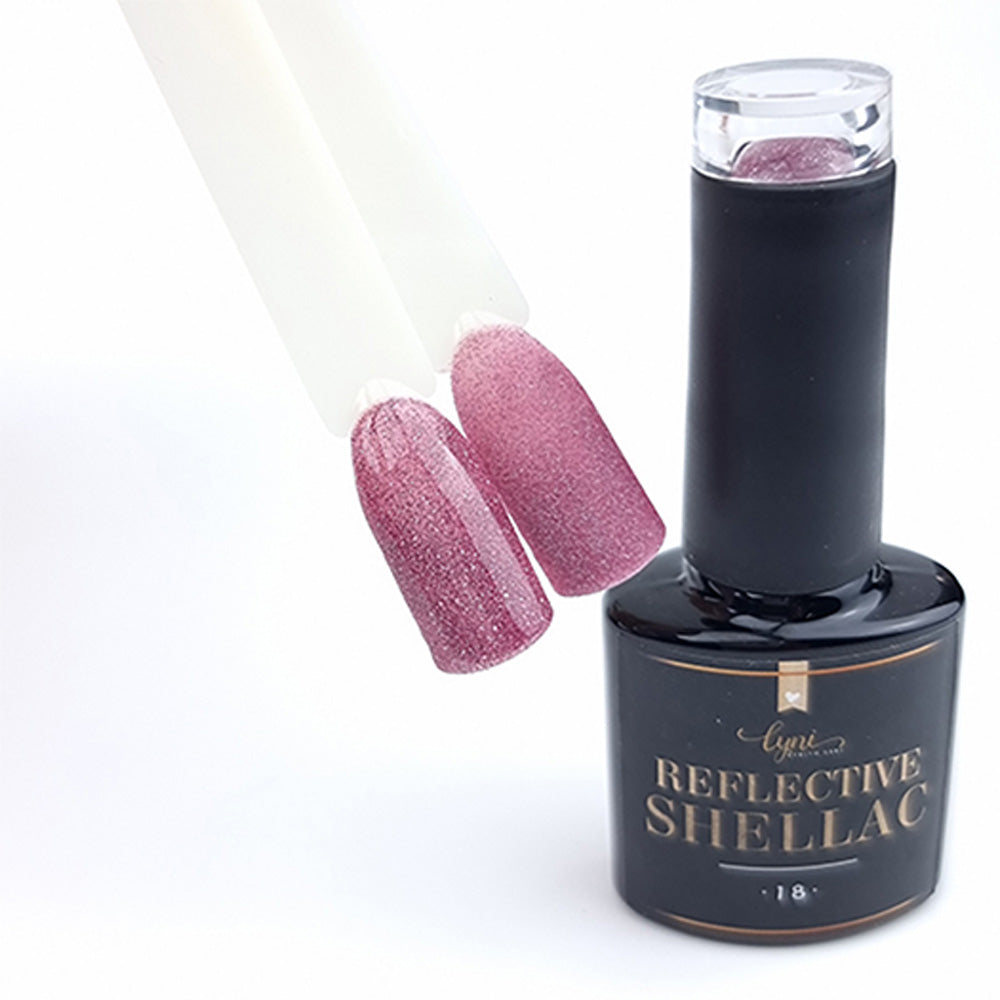 Shellac · Reflective 18 · 7.3ml für Nageldesign Nägel & Nagelstudios Shellac · Reflective 18 · 7.3ml, disco, effekt Shellac, funkeln, gellack, gelpolish, glitter, glitzer, glitzer lacke, leuchtende farben, reflektierend, rosa für Nägel im Nageldesign & Nagelstudios