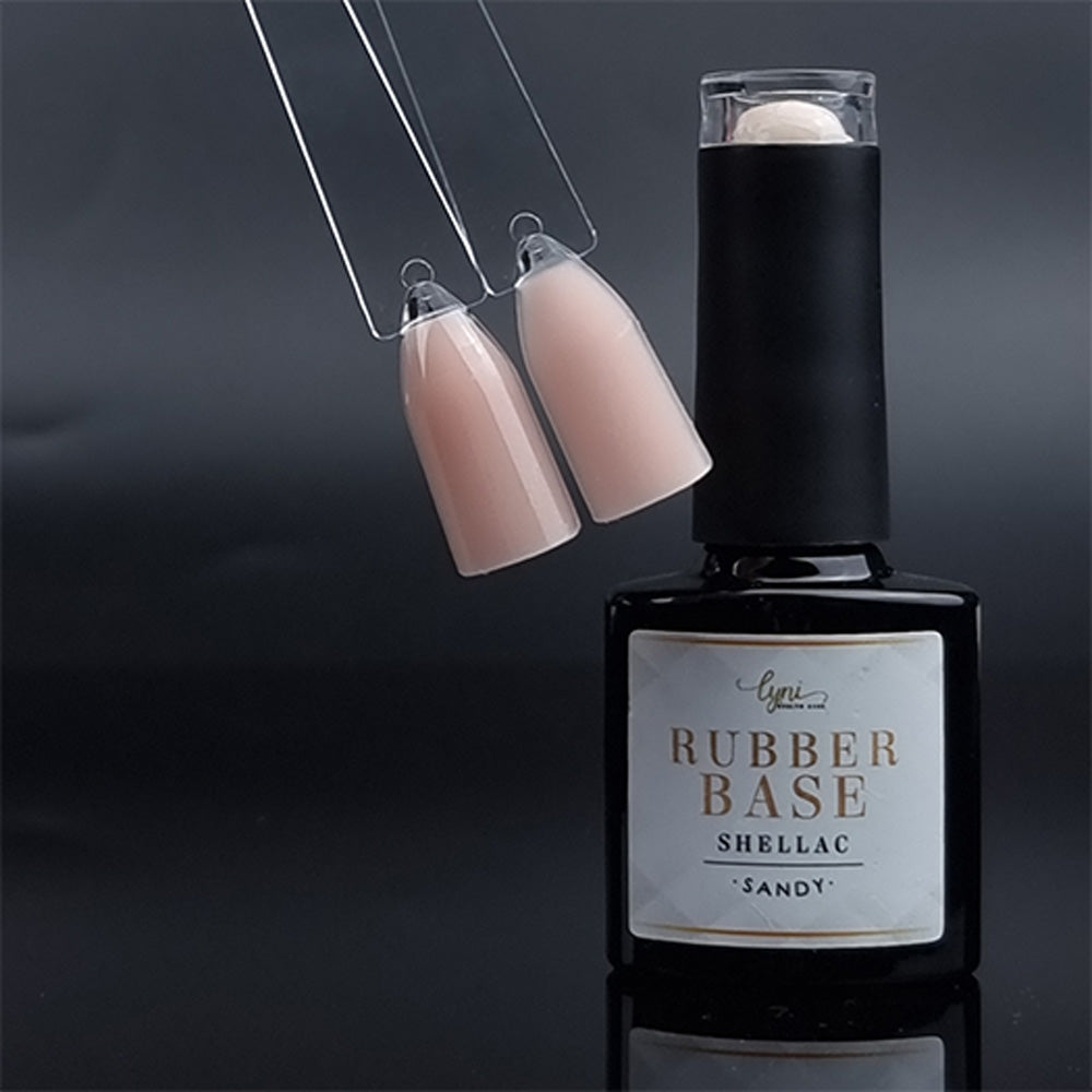 Shellac · Rubber Base · Sandy 7,3ml für Nageldesign Nägel & Nagelstudios Shellac · Rubber Base · Sandy 7,3ml, Aufbaugel in der Flasche, Aufbaugel Naturnagel, Base Gel, Effekt, flexibles Aufbaugel, flexibles Gel, gel polish, gellack, Glitzer, Grundiergel, Haftgel, hema frei, hemafrei, nail polish, Naturnagelverstärkung, Pastell, rosa, Shellac, uv lack für Nägel im Nageldesign & Nagelstudios