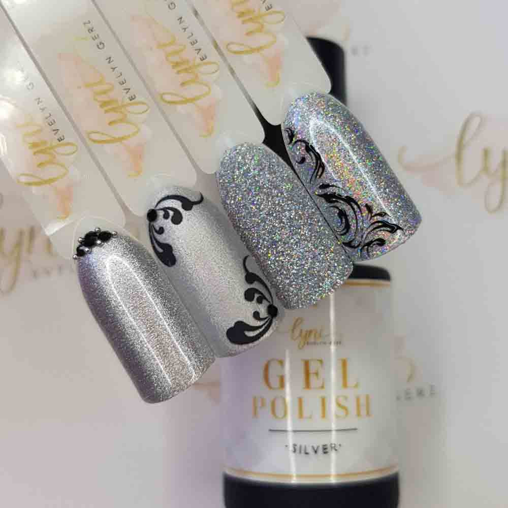 Shellac · Silver 7,3ml für Nageldesign Nägel & Nagelstudios Shellac · Silver 7,3ml, gel polish, gellack, glimmer, glitter, glitzer, nail polish, silber, uv lack für Nägel im Nageldesign & Nagelstudios