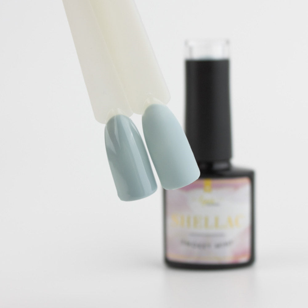 Shellac · Smokey Mint 7,3ml für Nageldesign Nägel & Nagelstudios Shellac · Smokey Mint 7,3ml, gel polish, gellack, hell grün, nail polish, uv lack für Nägel im Nageldesign & Nagelstudios