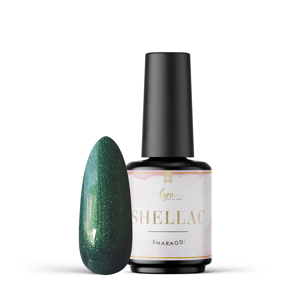 Shellac · Smaragd 7,3ml für Nageldesign Nägel & Nagelstudios Shellac · Smaragd 7,3ml, gel polish, gellack, grün, nail polish, schimmer, uv lack für Nägel im Nageldesign & Nagelstudios