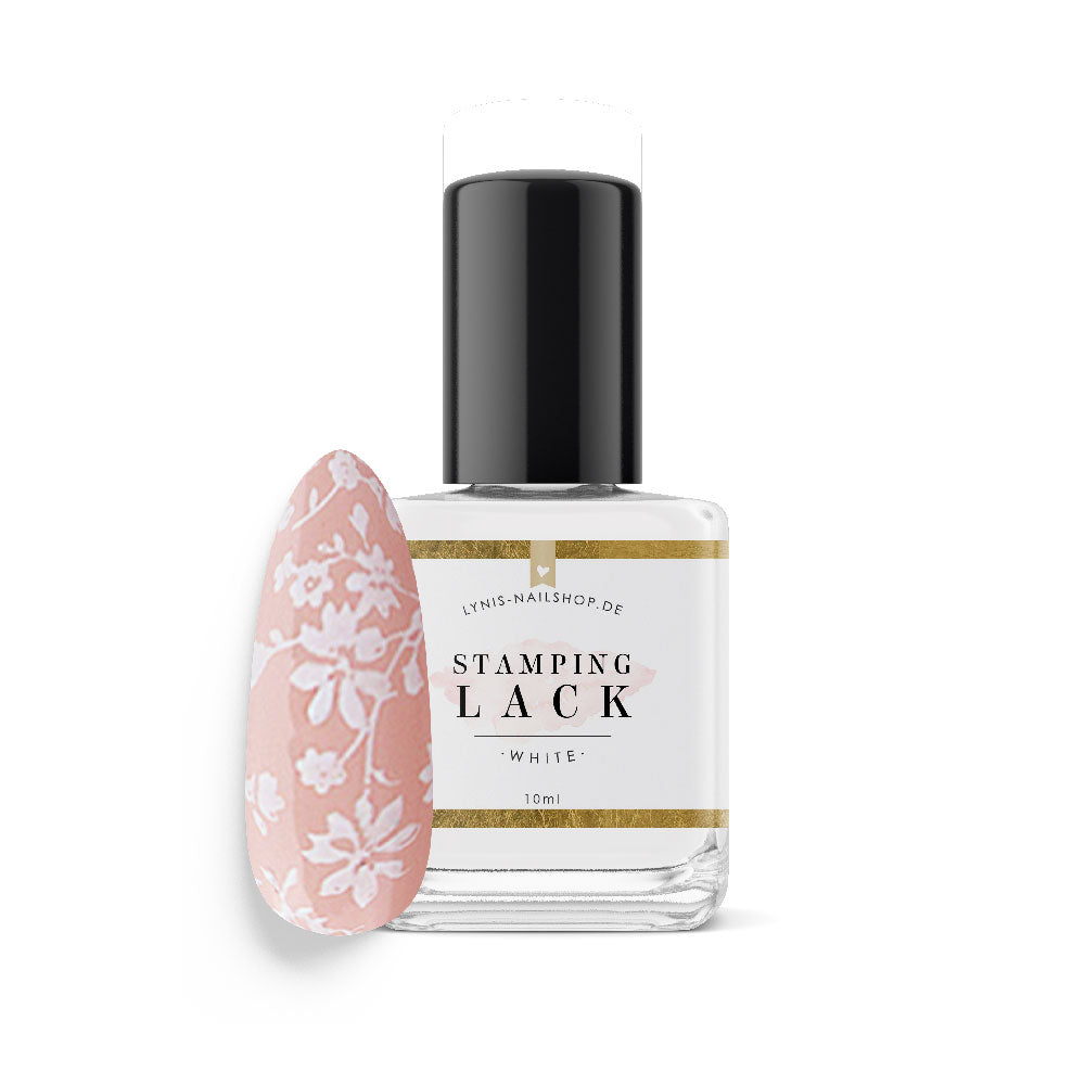 Stampinglack Weiß 10ml* für Nageldesign Nägel & Nagelstudios Stampinglack Weiß 10ml*, stampen, Stempellack, stempeln, weiß für Nägel im Nageldesign & Nagelstudios