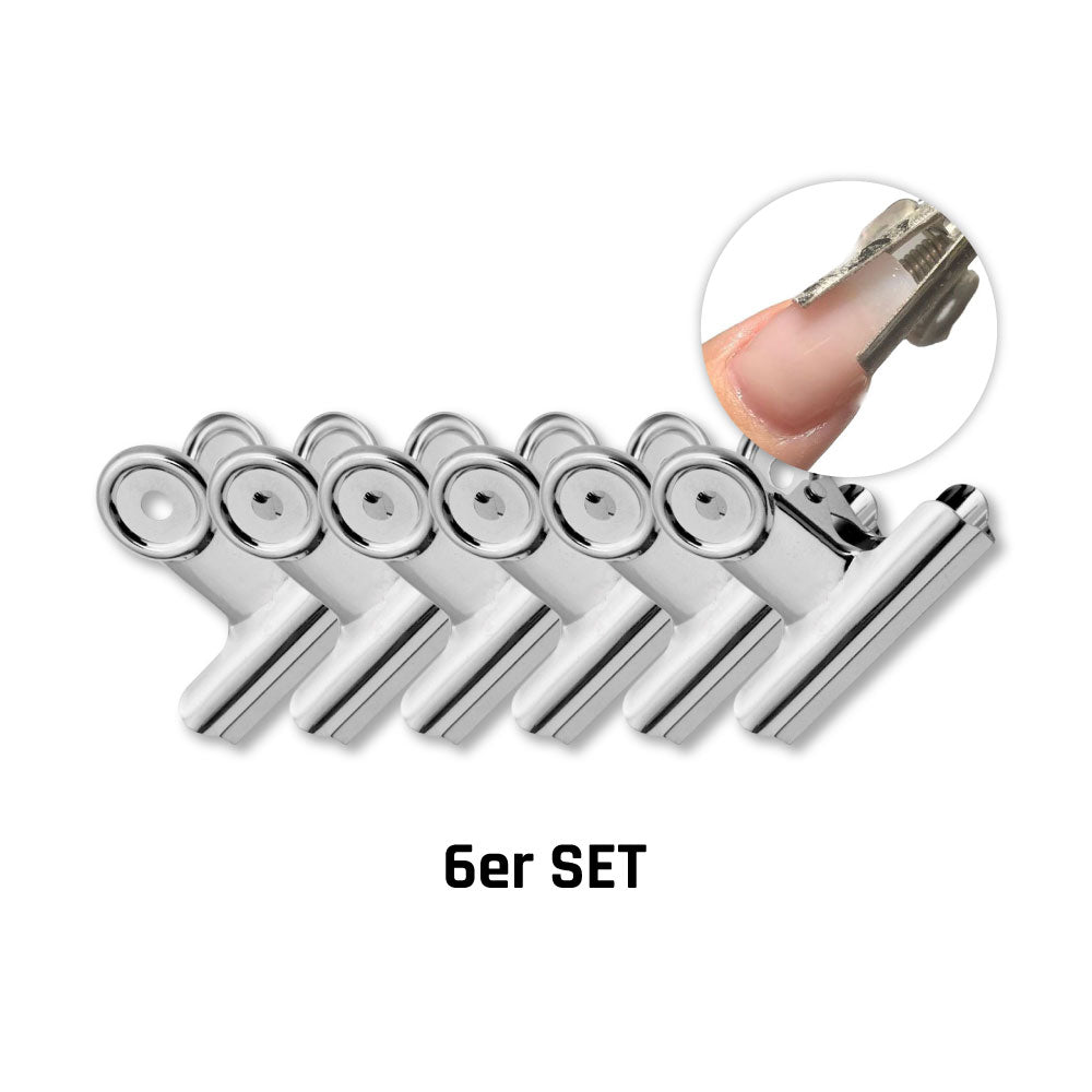 Pinchklemme Metall · 6 Stück für Nageldesign Nägel & Nagelstudios Pinchklemme Metall · 6 Stück, klammer, pinchen, silber, zusammendrücken für Nägel im Nageldesign & Nagelstudios