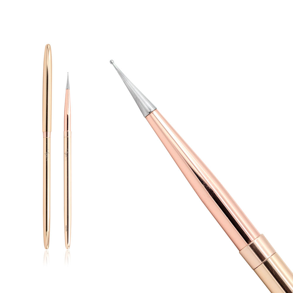Spot-Swirl fine Rosegold für Nageldesign Nägel & Nagelstudios Spot-Swirl fine Rosegold, dotting tool, Kugel Stift, Punkte Tool, Spotti für Nägel im Nageldesign & Nagelstudios