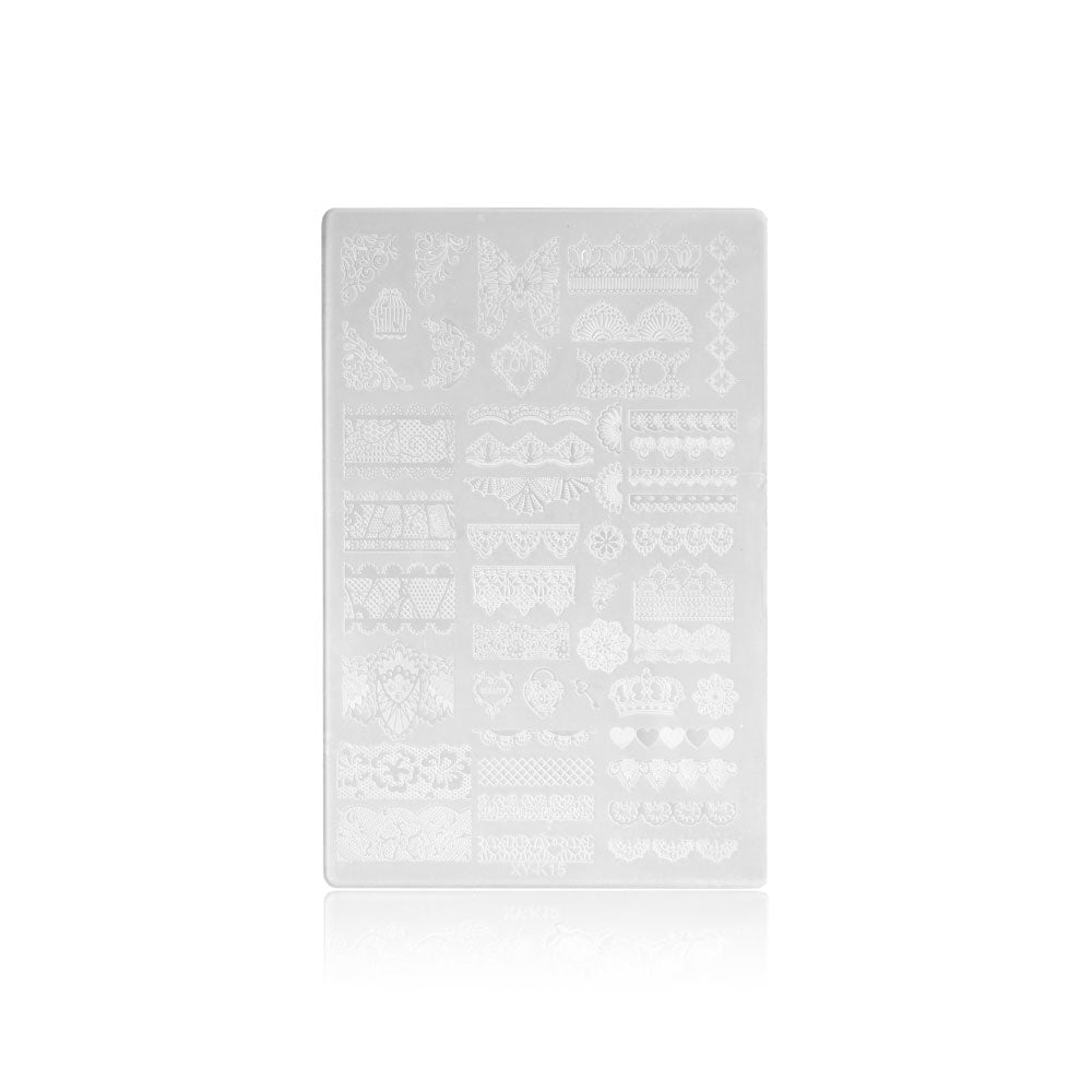XY-K15 · XXL Stampingschablone Kunststoff für Nageldesign Nägel & Nagelstudios XY-K15 · XXL Stampingschablone Kunststoff, platten, Schablone, stampen, stempeln für Nägel im Nageldesign & Nagelstudios
