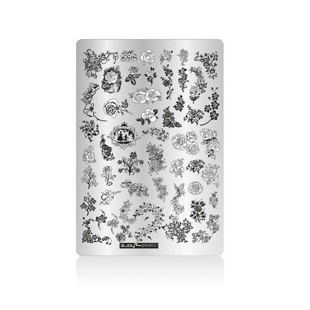 Stampingschablone ZJOY-PLUS-003 für Nageldesign Nägel & Nagelstudios Stampingschablone ZJOY-PLUS-003, platten, Schablone, stampen, stempeln für Nägel im Nageldesign & Nagelstudios