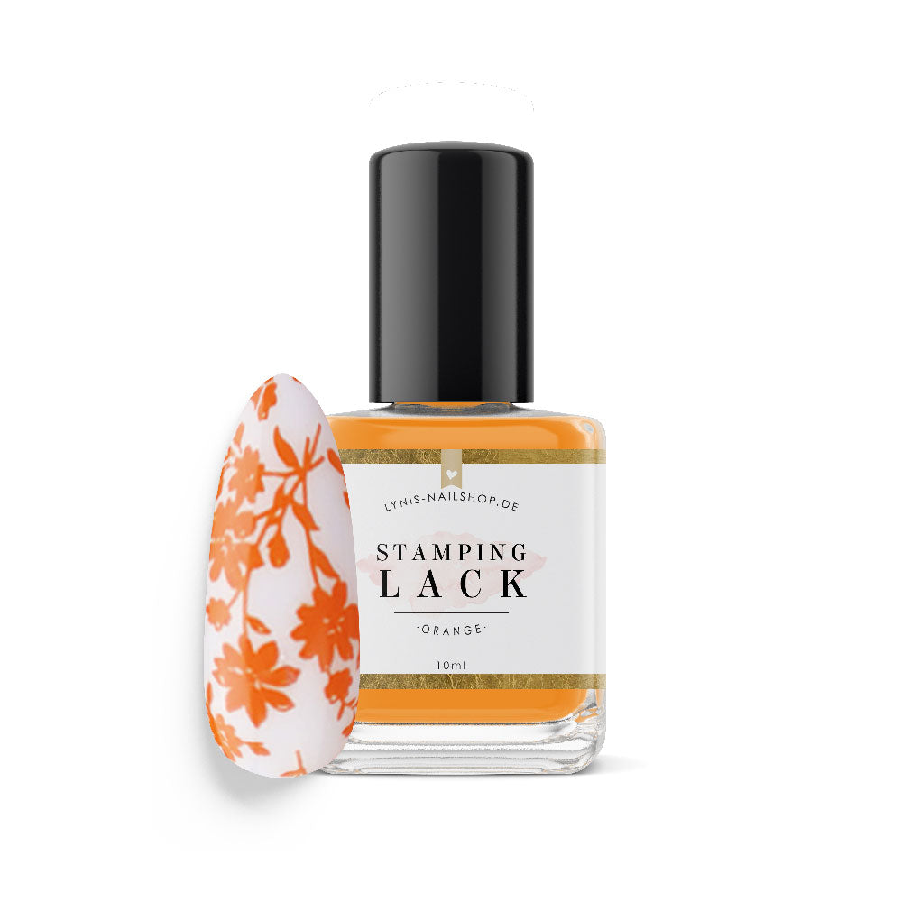 Stampinglack Orange 10ml* für Nageldesign Nägel & Nagelstudios Stampinglack Orange 10ml*, stampen, Stempellack, stempeln für Nägel im Nageldesign & Nagelstudios