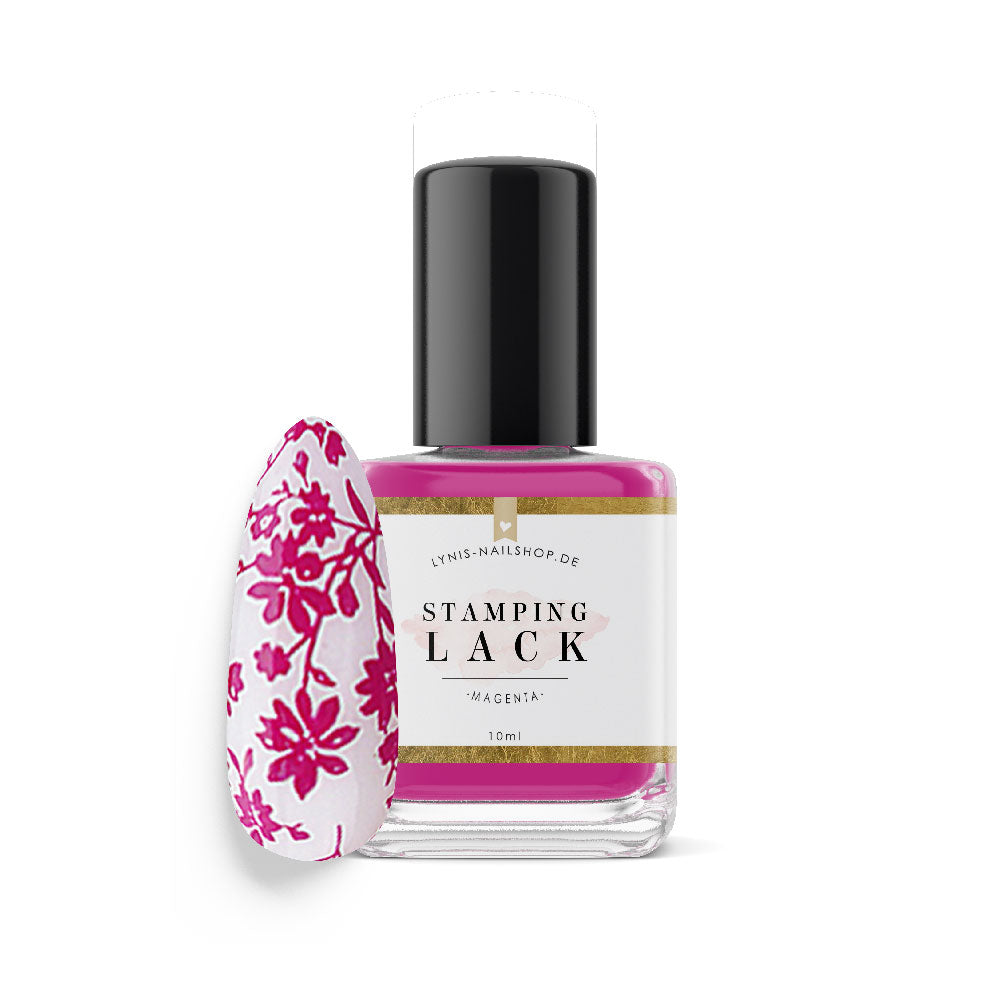 Stampinglack Magenta 10ml* für Nageldesign Nägel & Nagelstudios Stampinglack Magenta 10ml*, fuchsia, pink, stampen, Stempellack, stempeln für Nägel im Nageldesign & Nagelstudios