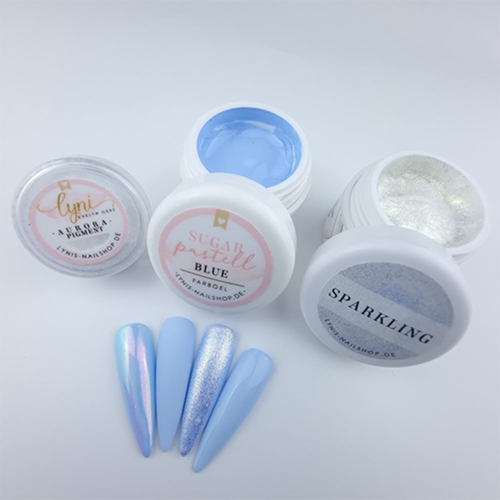 Sugar Pastell Blue · Farbgel 5ml für Nageldesign Nägel & Nagelstudios Sugar Pastell Blue · Farbgel 5ml, blau, color gel, Farbe für Nägel, Gel Farben, Gelnägel Farbe für Nägel im Nageldesign & Nagelstudios