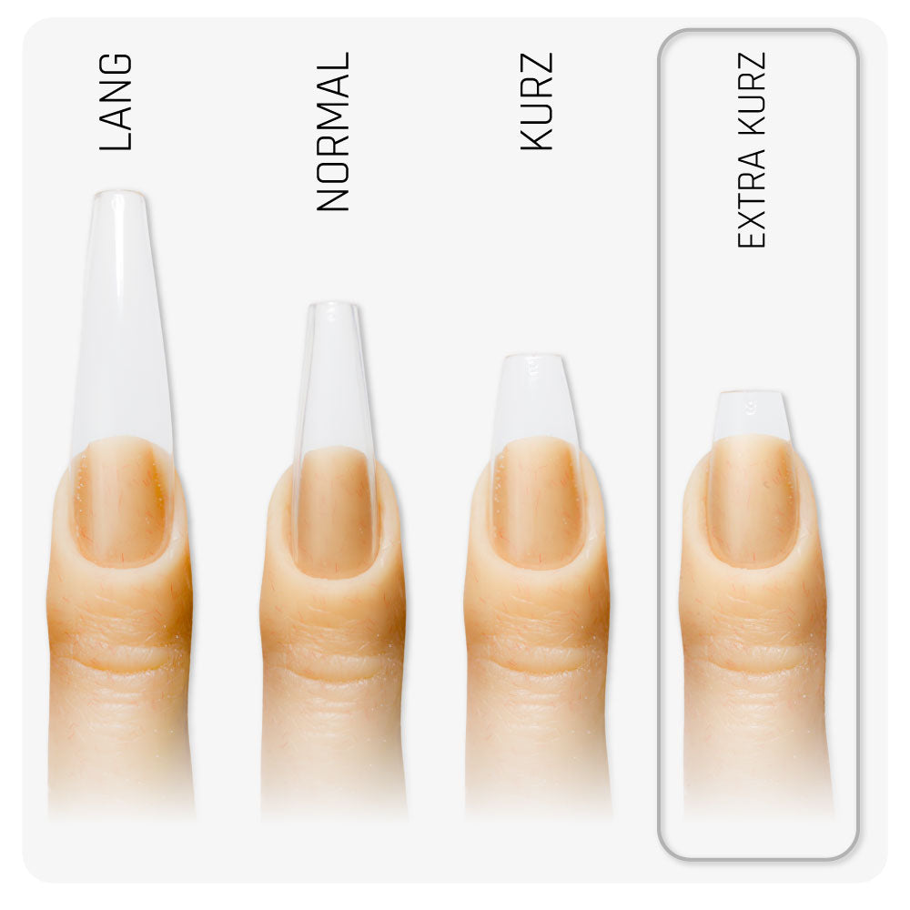 Ballerina extra kurz · Clear · Press On Tips für Nageldesign Nägel & Nagelstudios Ballerina extra kurz · Clear · Press On Tips, aufdrück Nägel, click it tips, coffin, durchsichtig, klar, press on nails, press on nägel für Nägel im Nageldesign & Nagelstudios