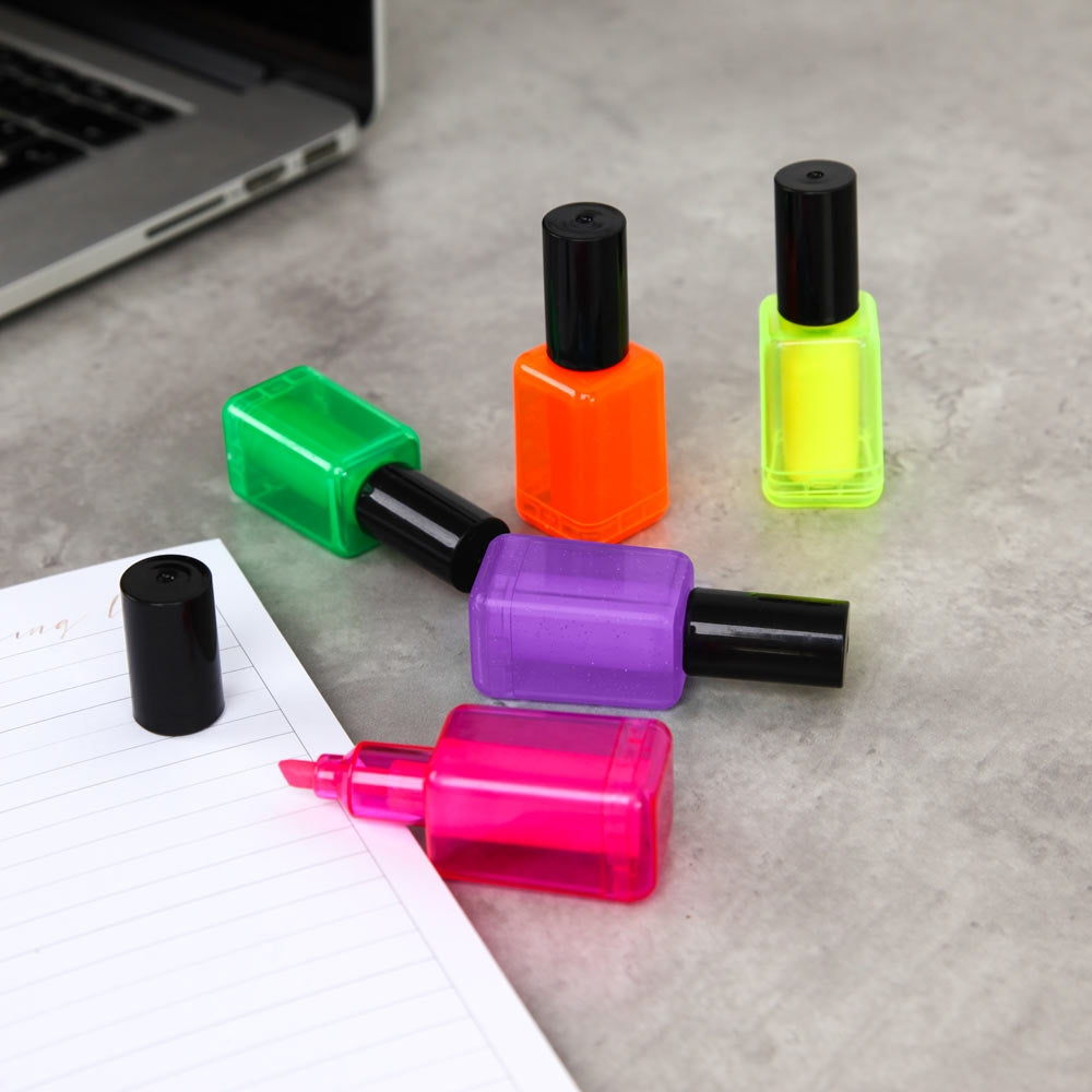 Textmarker als Nagellackflasche (5er Set) für Nageldesign Nägel & Nagelstudios Textmarker als Nagellackflasche (5er Set), JTL-DL für Nägel im Nageldesign & Nagelstudios
