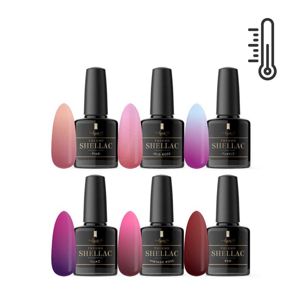 Thermo Shellac Set für Nageldesign Nägel & Nagelstudios Thermo Shellac Set, gel polish, gellack, nail polish, uv lack für Nägel im Nageldesign & Nagelstudios