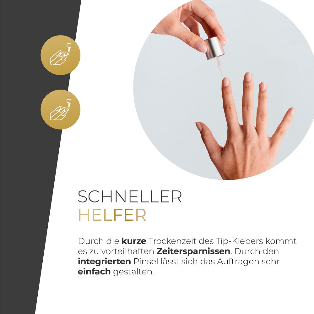 Tipkleber in Pinselflasche 7,5ml für Nageldesign Nägel & Nagelstudios Tipkleber in Pinselflasche 7,5ml, kleber, Muster Tiphalter, Verlängerung, Verlängerungs Tips für Nägel im Nageldesign & Nagelstudios