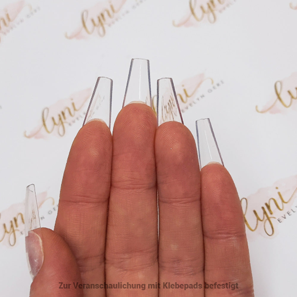 Ballerina Normal · Clear · Press On Tips für Nageldesign Nägel & Nagelstudios Ballerina Normal · Clear · Press On Tips, aufdrück Nägel, click it tips, durchsichtig, klar, press on nails, press on nägel für Nägel im Nageldesign & Nagelstudios
